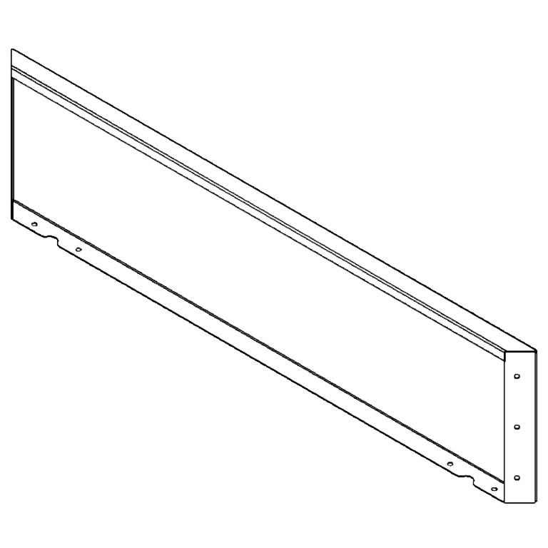 Pulverpārklāta tērauda panelis 30 x 120 cm