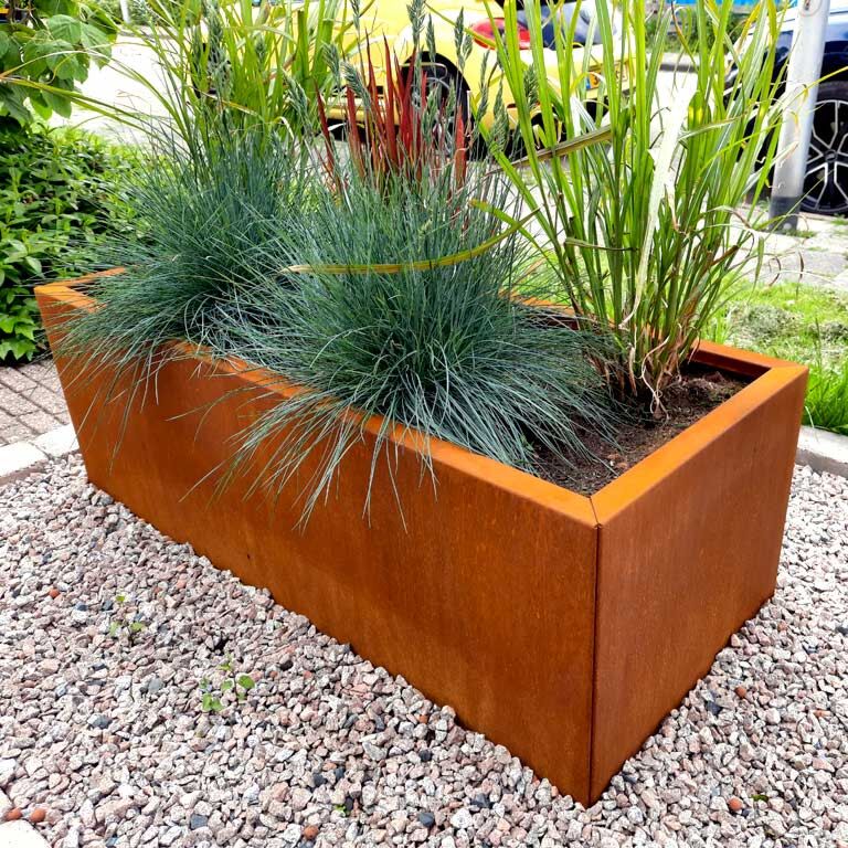 Kortena tērauda puķu kaste Texas 50 x 120 cm