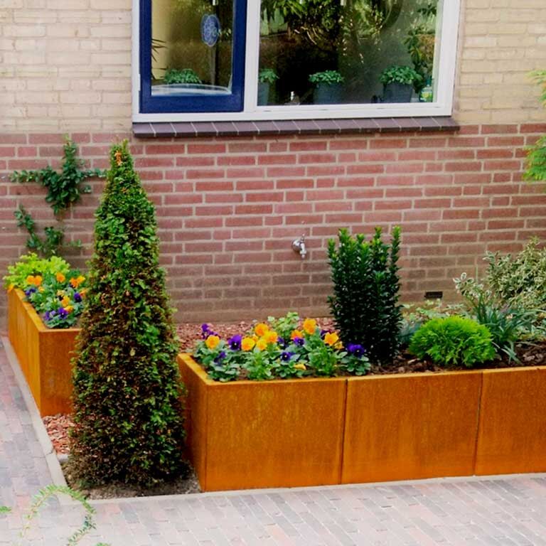 Kortena tērauda puķu kaste Texas xxl 150 x 50 cm