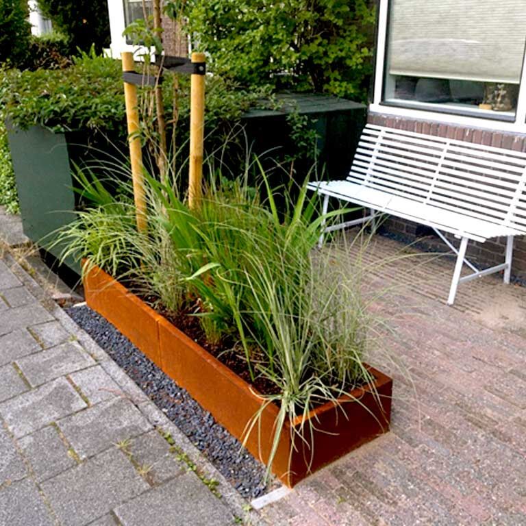 Kortena tērauda puķu kaste Texas xxl 200 x 50 cm