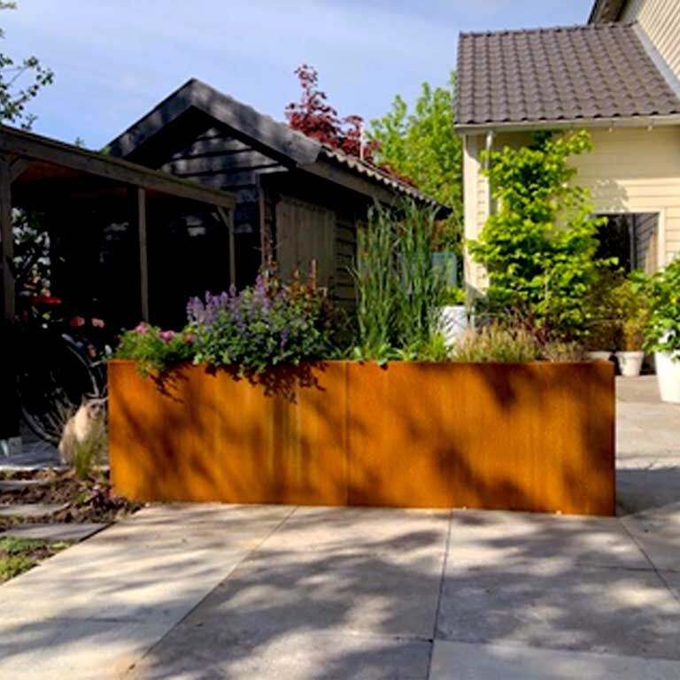 Kortena tērauda puķu kaste Texas xxl 200 x 50 cm