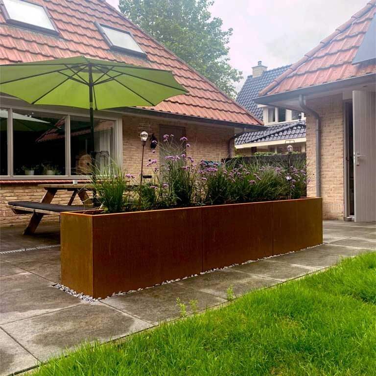 Kortena tērauda puķu kaste Texas xxl 300 x 50 cm