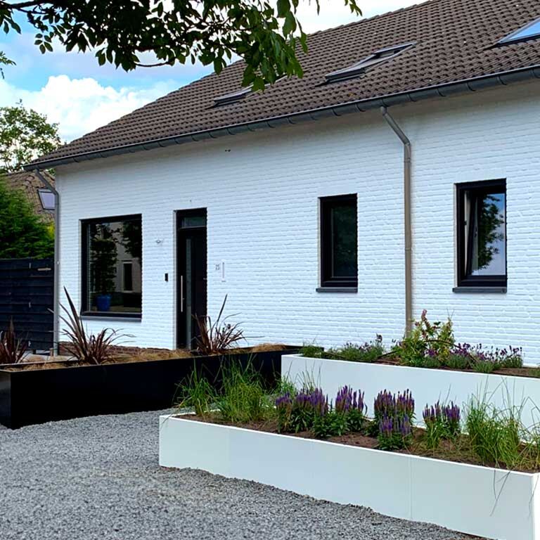 Pulverpārklāta tērauda puķu kaste Texas xxl 400 x 100 cm