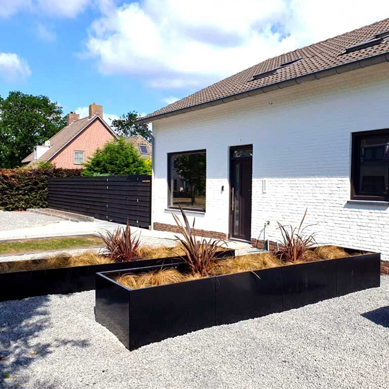 Pulverpārklāta tērauda puķu kaste Texas xxl 480 x 100 cm