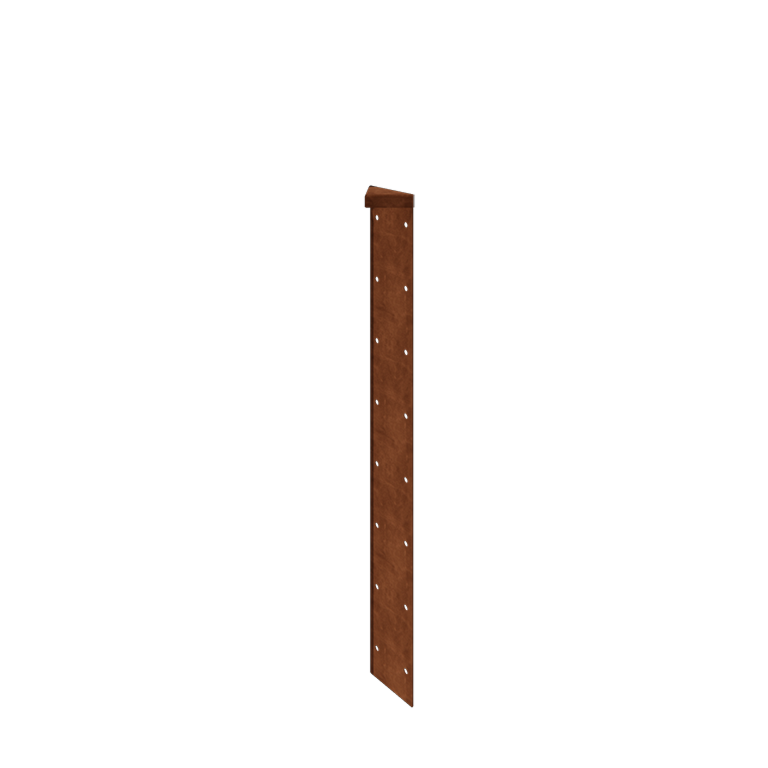 Kortena tērauda puķu kaste - Stūra elements 180° - 80 cm