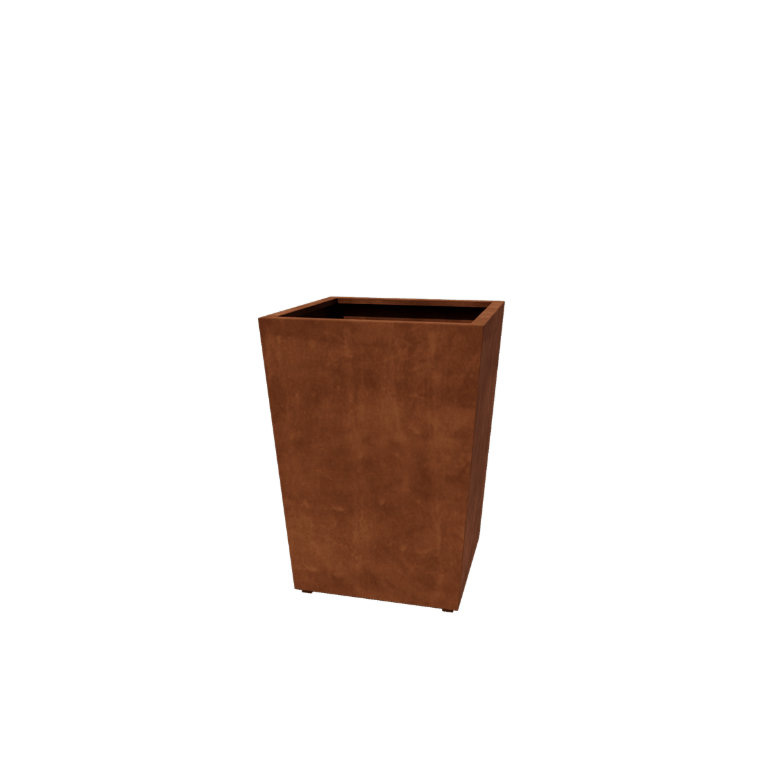 Kortena tērauda puķu kaste - Konuss - 80 x 80 x 101,5 cm - Metināts - Ar pamatplati