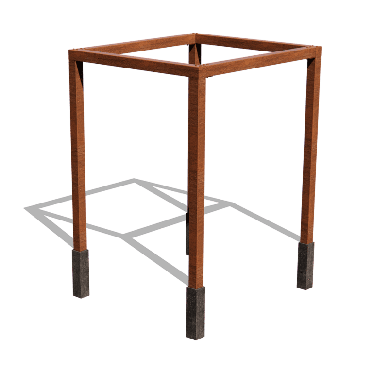 Kortena tērauda pergola izkārtojums laukums 224 x 200 cm