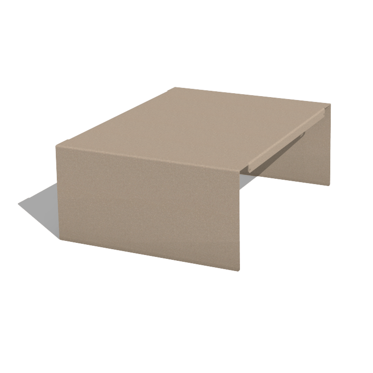 Pulverpārklāta tērauda puķu kastes platforma 40 x 51 x 20 cm
