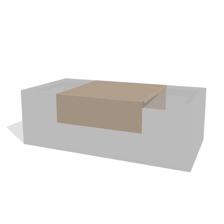 Pulverpārklāta tērauda puķu kastes platforma 60 x 61 x 20 cm