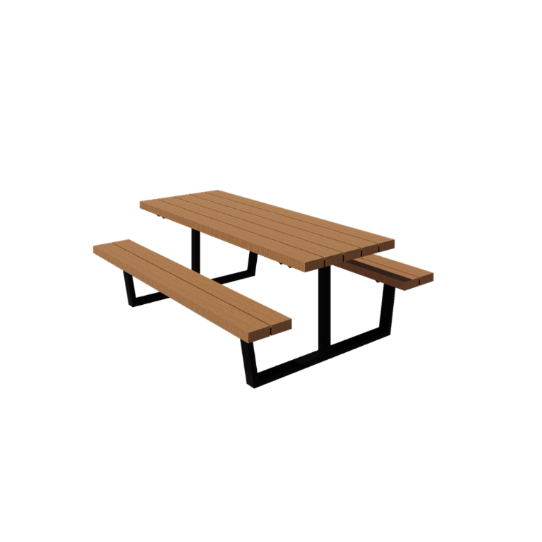 Tērauda piknika galds - Georgia M - 200 x 163 x 75 cm - Ar duglasa koku