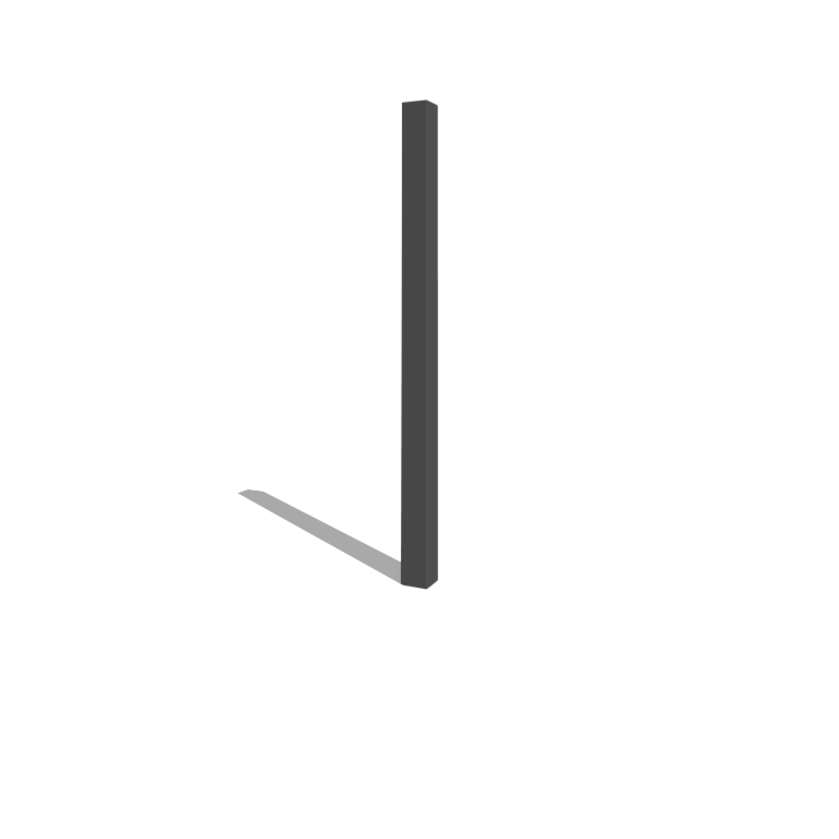 Pulverpārklāta tērauda žoga stabs 200 cm