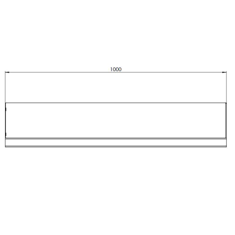 Kortena tērauda atbalsta siena taisns 100 cm (augstums 60 cm)