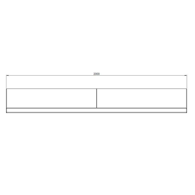 Kortena tērauda atbalsta siena taisns 200 cm (augstums 40 cm)