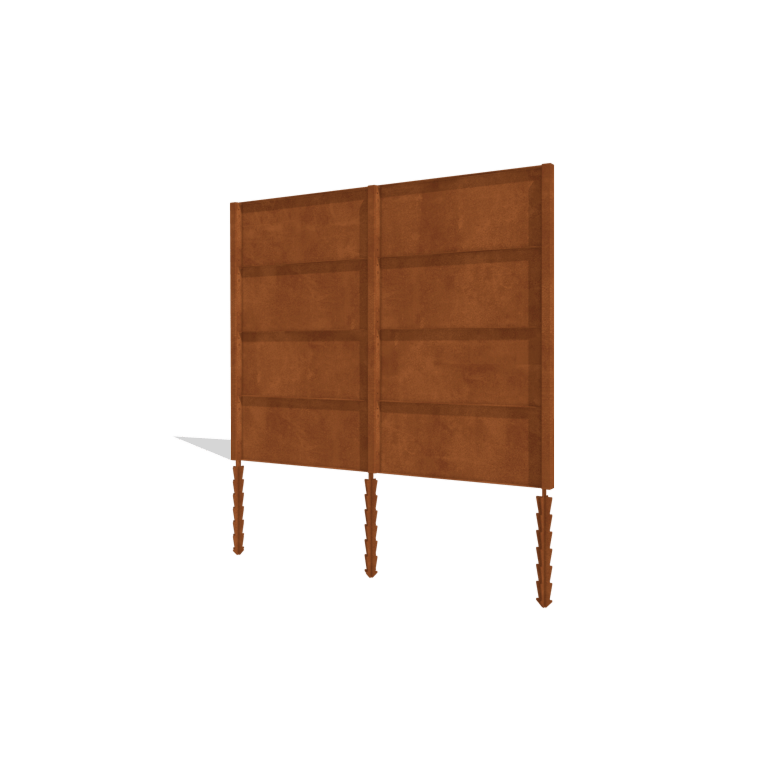 Kortena tērauda žogs H4 pilns komplekts 258 cm