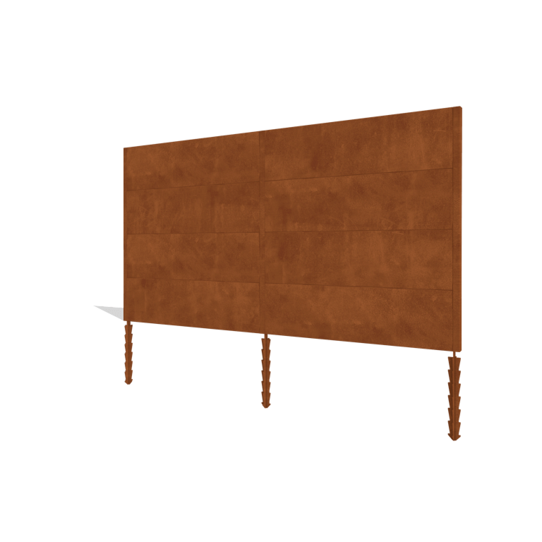 Kortena tērauda žogs H4 pilns komplekts 378 cm