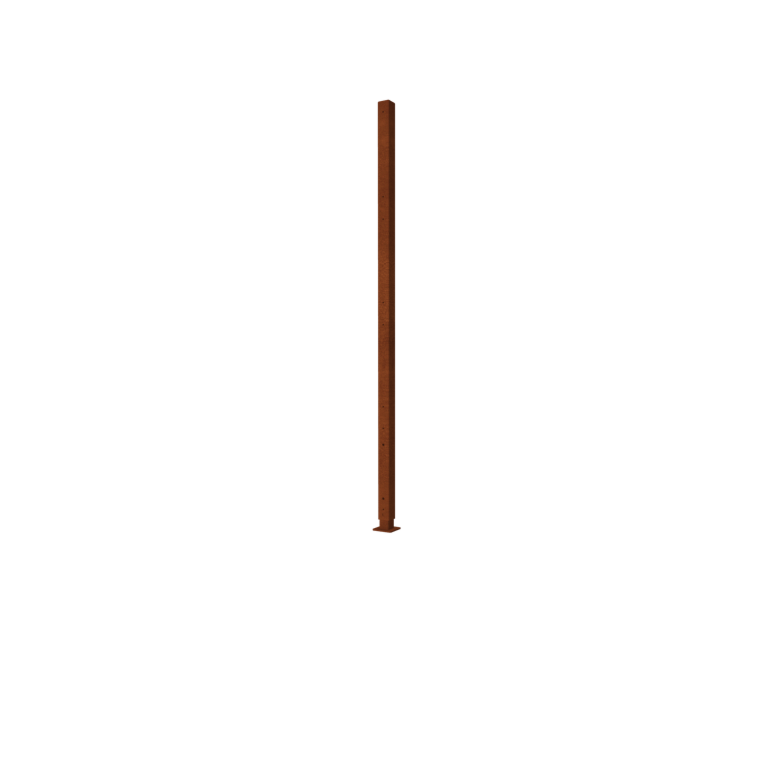 Kortena tērauda žogs H stūra stabs ar pamatplāksni 190 x 6 x 6 cm Kortena tērauda žogs H stūra stabs ar pamatplāksni 190 x 6 x 6 cm