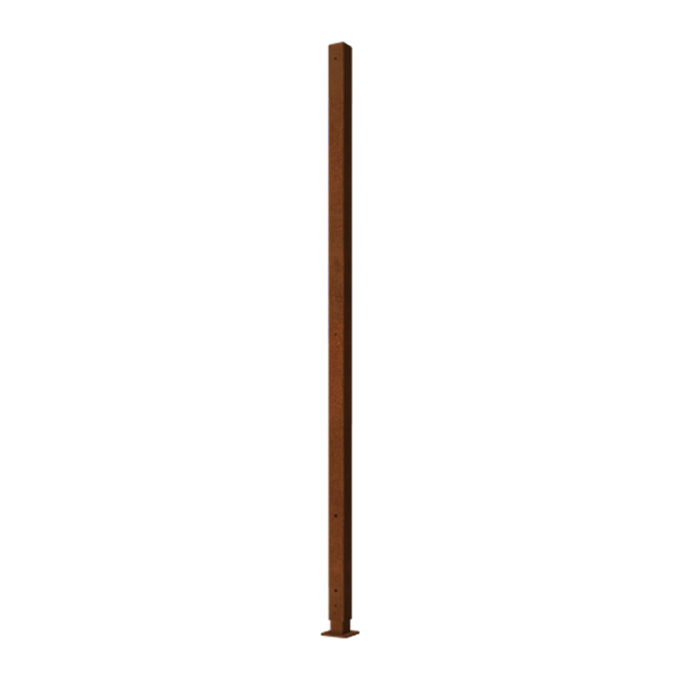 Kortena tērauda statnis plakana pamatne stūris ar 190 x 6 x 6 cm
