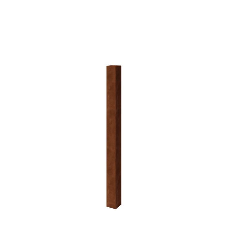 Kortena tērauda dārza nožogojuma stabs - 12 x 12 x 150 cm