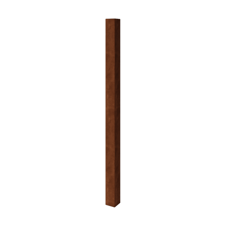 Kortena tērauda dārza nožogojuma stabs - 12 x 12 x 200 cm