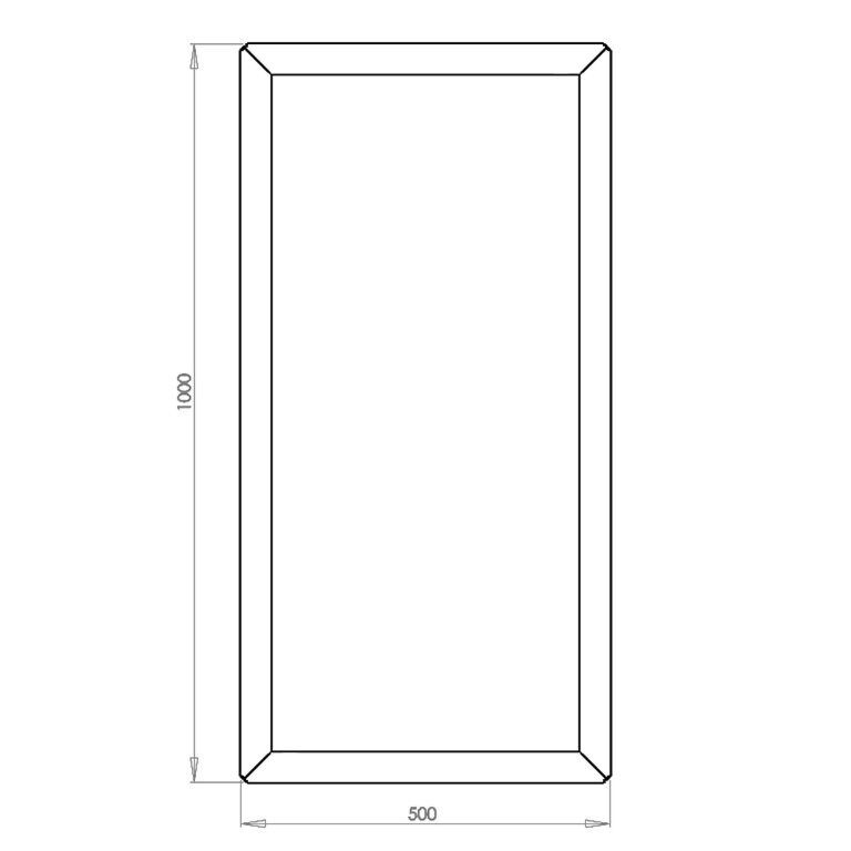 Pulverpārklāta tērauda puķu kaste Texas 50 x 100 cm