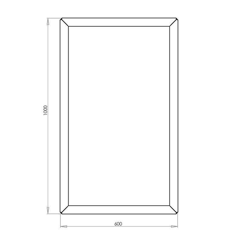 Pulverpārklāta tērauda puķu kaste Texas 60 x 100 cm