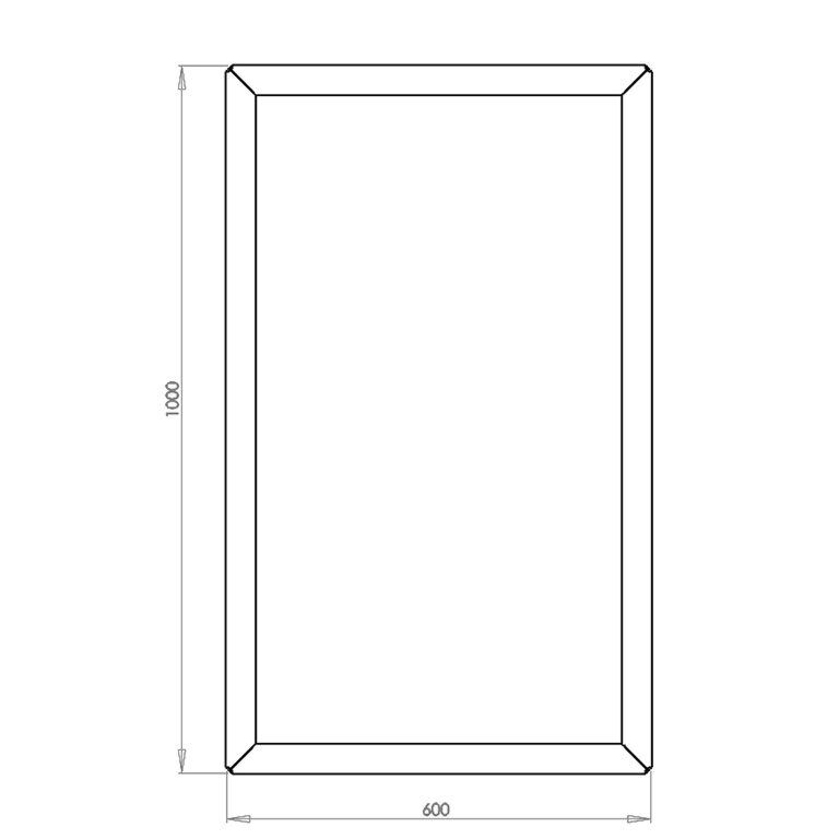 Kortena tērauda puķu kaste Texas 60 x 100 cm