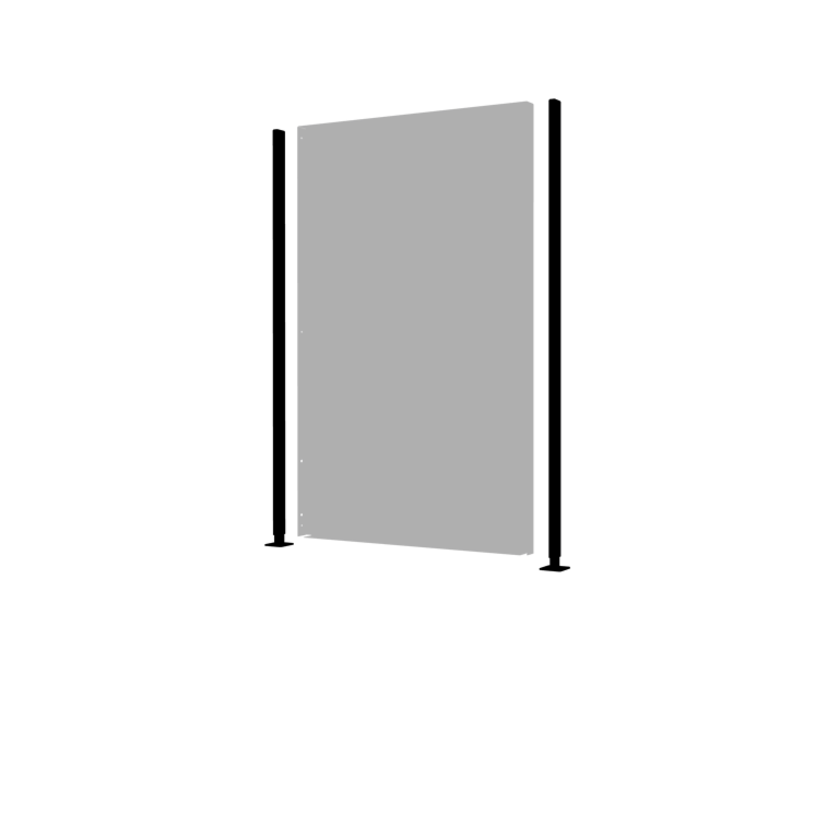 Pulverpārklāta tērauda statnis taisns plakana pamatne ar 190 x 6 x 3 cm