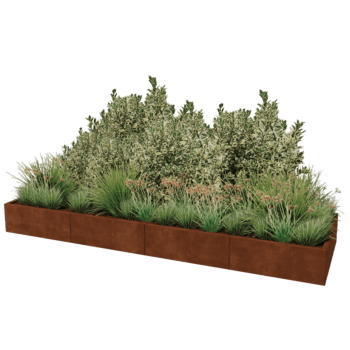Kortena tērauda puķu kaste Texas xxl 320 x 100 cm