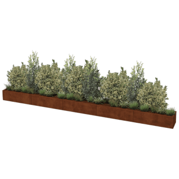 Kortena tērauda puķu kaste Texas xxl 500 x 40 cm