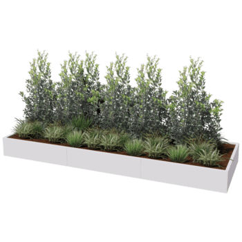 Pulverpārklāta tērauda puķu kaste Texas xxl 360 x 120 cm