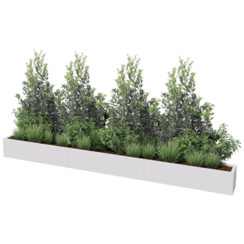 Pulverpārklāta tērauda puķu kaste Texas xxl 360 x 30 cm