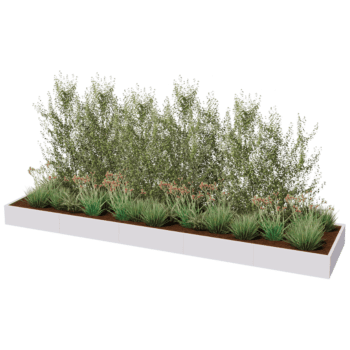 Pulverpārklāta tērauda puķu kaste Texas xxl 500 x 120 cm