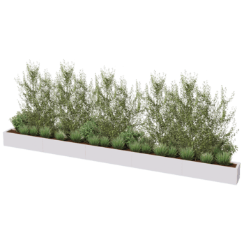 Pulverpārklāta tērauda puķu kaste Texas xxl 500 x 30 cm