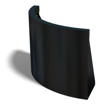 Pulverpārklāta tērauda atbalsta siena ārējā līkne 50 x 50 cm (augstums 40 cm)