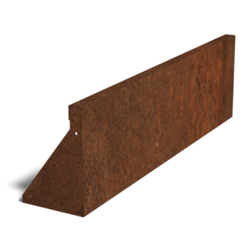 Kortena tērauda atbalsta siena taisns 100 cm (augstums 30 cm)