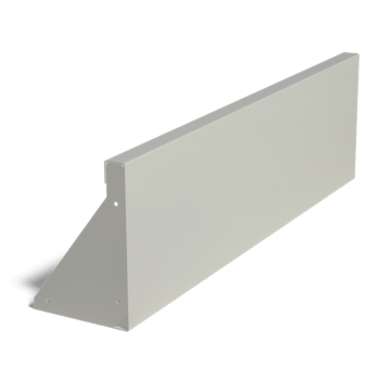 Pulverpārklāta tērauda atbalsta siena taisns 100 cm (augstums 30 cm)