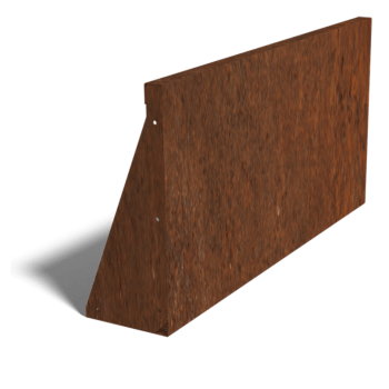 Kortena tērauda atbalsta siena taisns 100 cm (augstums 50 cm)