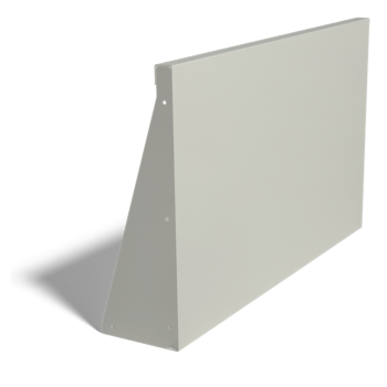 Pulverpārklāta tērauda atbalsta siena taisns 100 cm (augstums 60 cm)