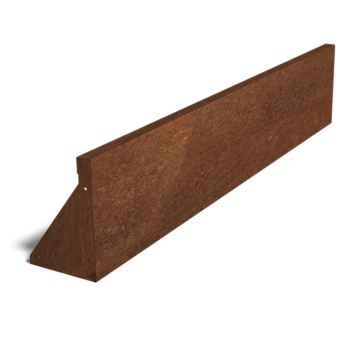 Kortena tērauda atbalsta siena taisns 150 cm (augstums 30 cm)