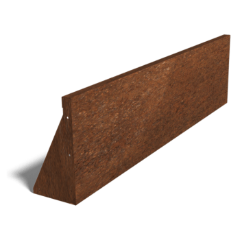 Kortena tērauda atbalsta siena taisns 150 cm (augstums 40 cm)