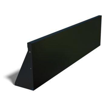 Pulverpārklāta tērauda atbalsta siena taisns 150 cm (augstums 40 cm)