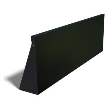 Pulverpārklāta tērauda atbalsta siena taisns 150 cm (augstums 50 cm)