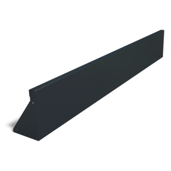 Pulverpārklāta tērauda atbalsta siena taisns 200 cm (augstums 30 cm)
