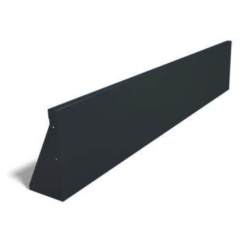 Pulverpārklāta tērauda atbalsta siena taisns 200 cm (augstums 40 cm)