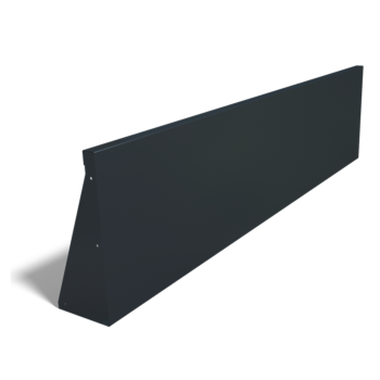 Pulverpārklāta tērauda atbalsta siena taisns 200 cm (augstums 50 cm)