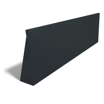 Pulverpārklāta tērauda atbalsta siena taisns 200 cm (augstums 60 cm)