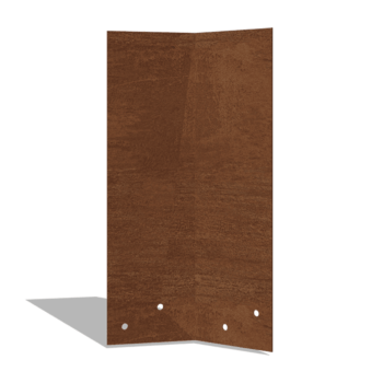 Savienojuma plāksne kortēna tērauds 45º augstumā 34 - 37,5 cm