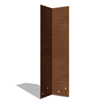 Savienojuma plāksne kortēna tērauds 90º augstums XL 45 cm