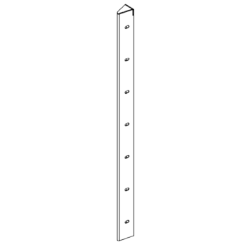 Stūra elements kortēna tērauds 30° 70 cm
