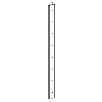 Stūra elements tērauds ar pulverkrāsas pārklājumu 30° 80 cm